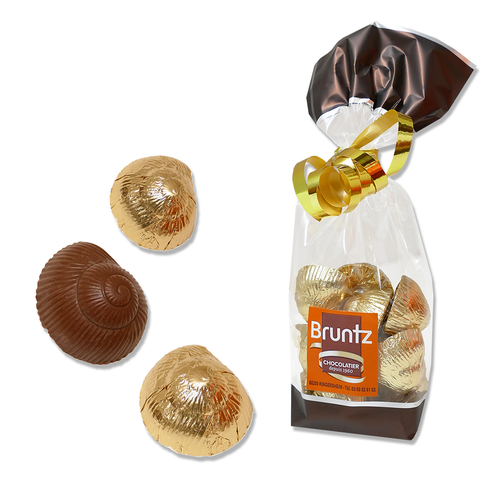 Escargots chocolat lait praliné Chocolaterie Bruntz