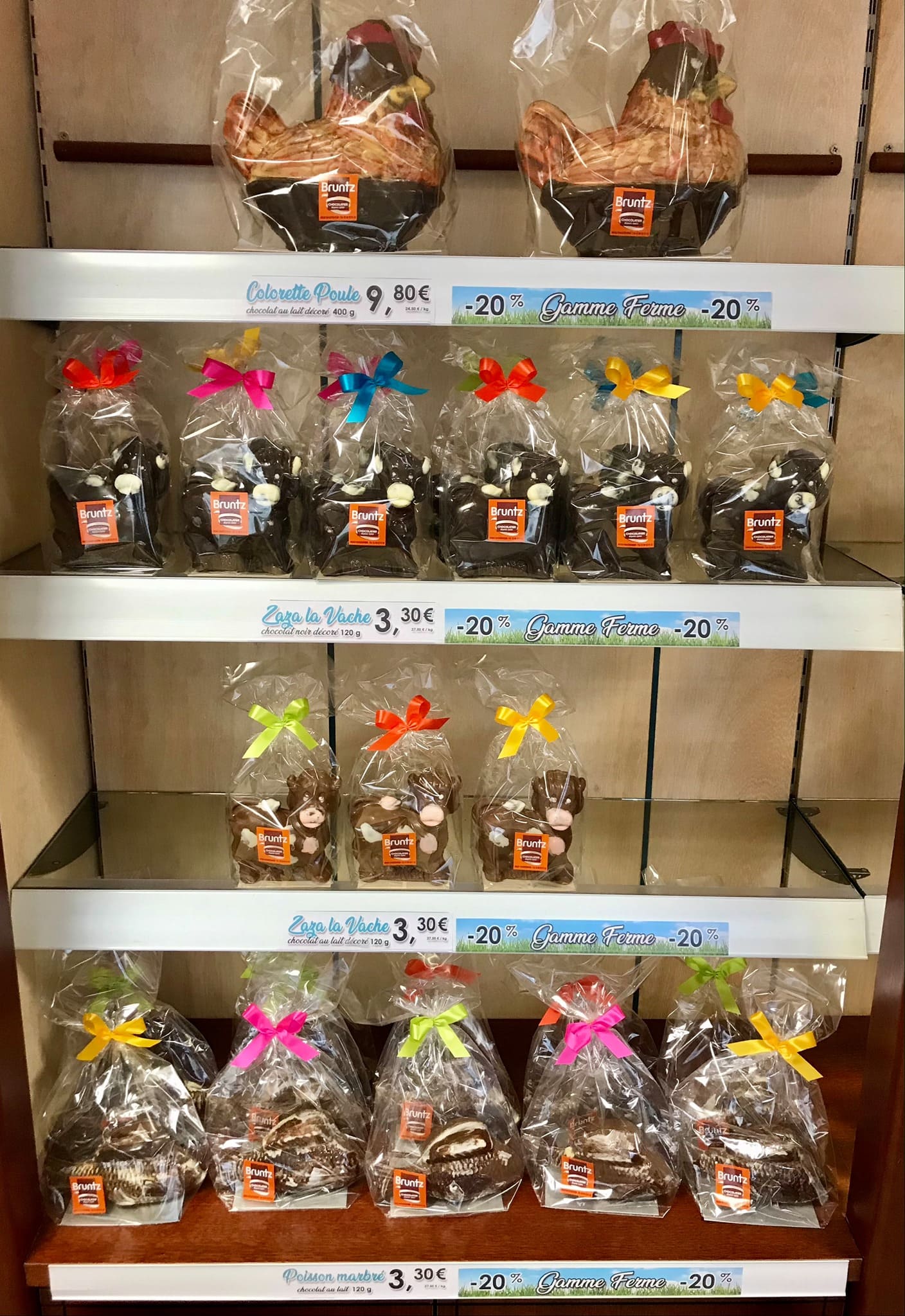 PROMOTION ! Venez profiter de -20% sur nos moulages de la "Gamme Ferme". Nos petits animaux vous attendent en boutique ? #chocolat #alsace #chocbruntz (Alsace)