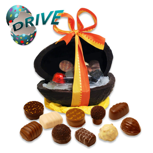 oeuf pâtissier noir pralinés moulage pâques chocolaterie bruntz alsace