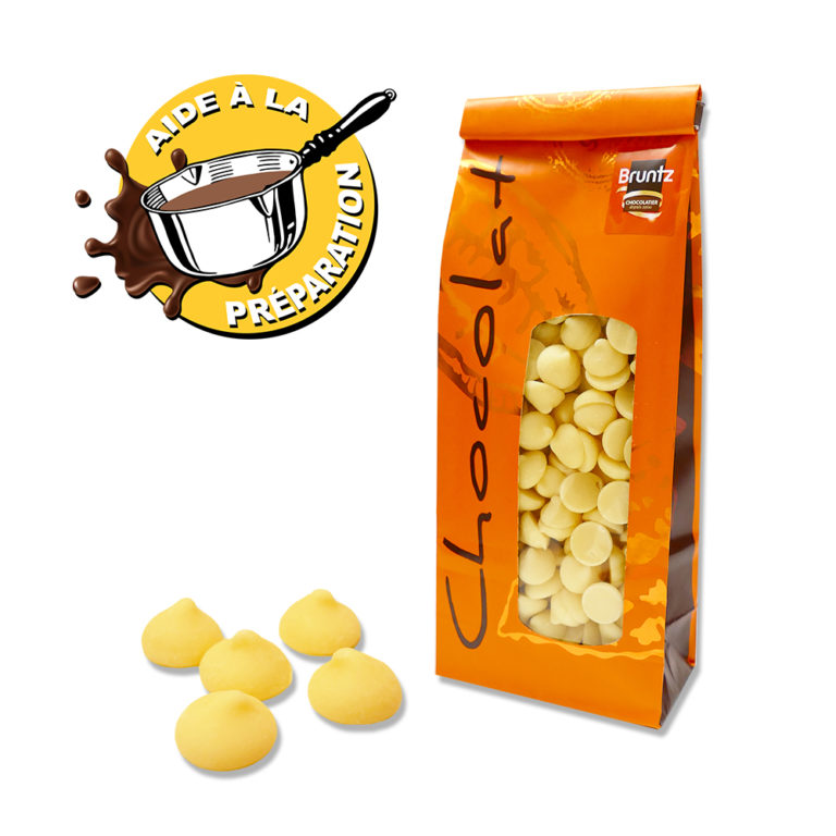 pastilles blanc chocolat de couverture