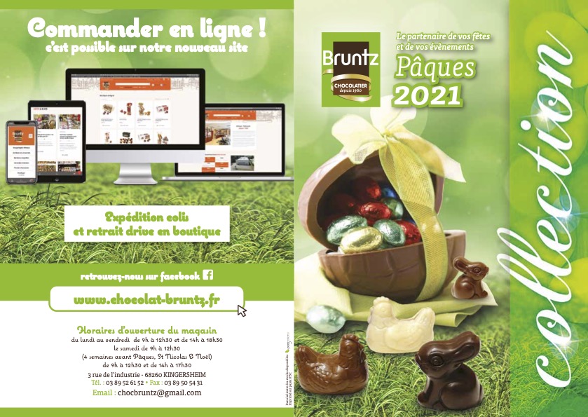 Chocolaterie Bruntz Catalogue saisonnier Pâques 2021