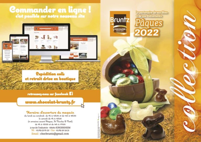 Chocolaterie Bruntz Catalogue saisonnier Pâques 2022