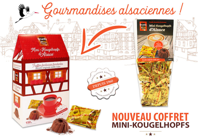 Nos truffes mini-kougelhopfs ont désormais une petite maison à l'image de notre belle Alsace